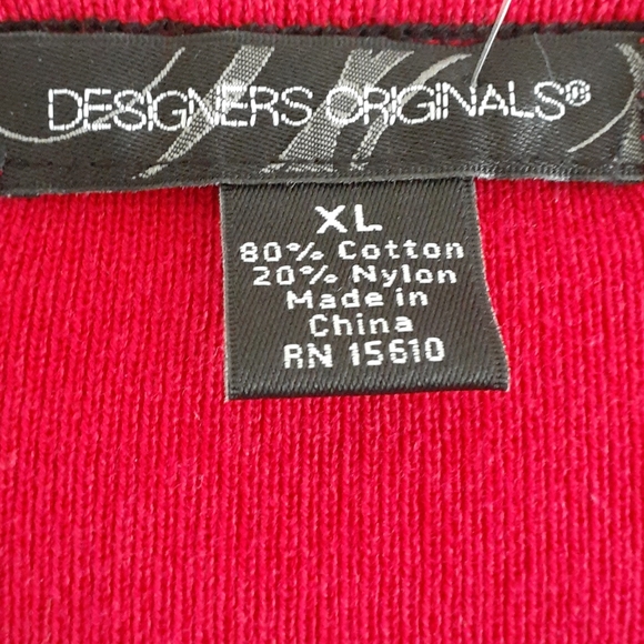 Designers Originals red Bumble Bee cardagan sweater s… - Picture 8 of 12